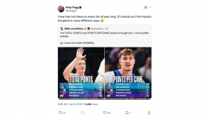 Kelly Flagg hyping up her son Cooper Flagg in ROY race against Kon Knueppel.