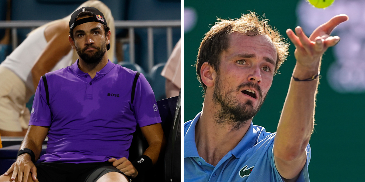 L: Matteo Berrertini, R: Daniil Medvedev (Source: Imagn Images)