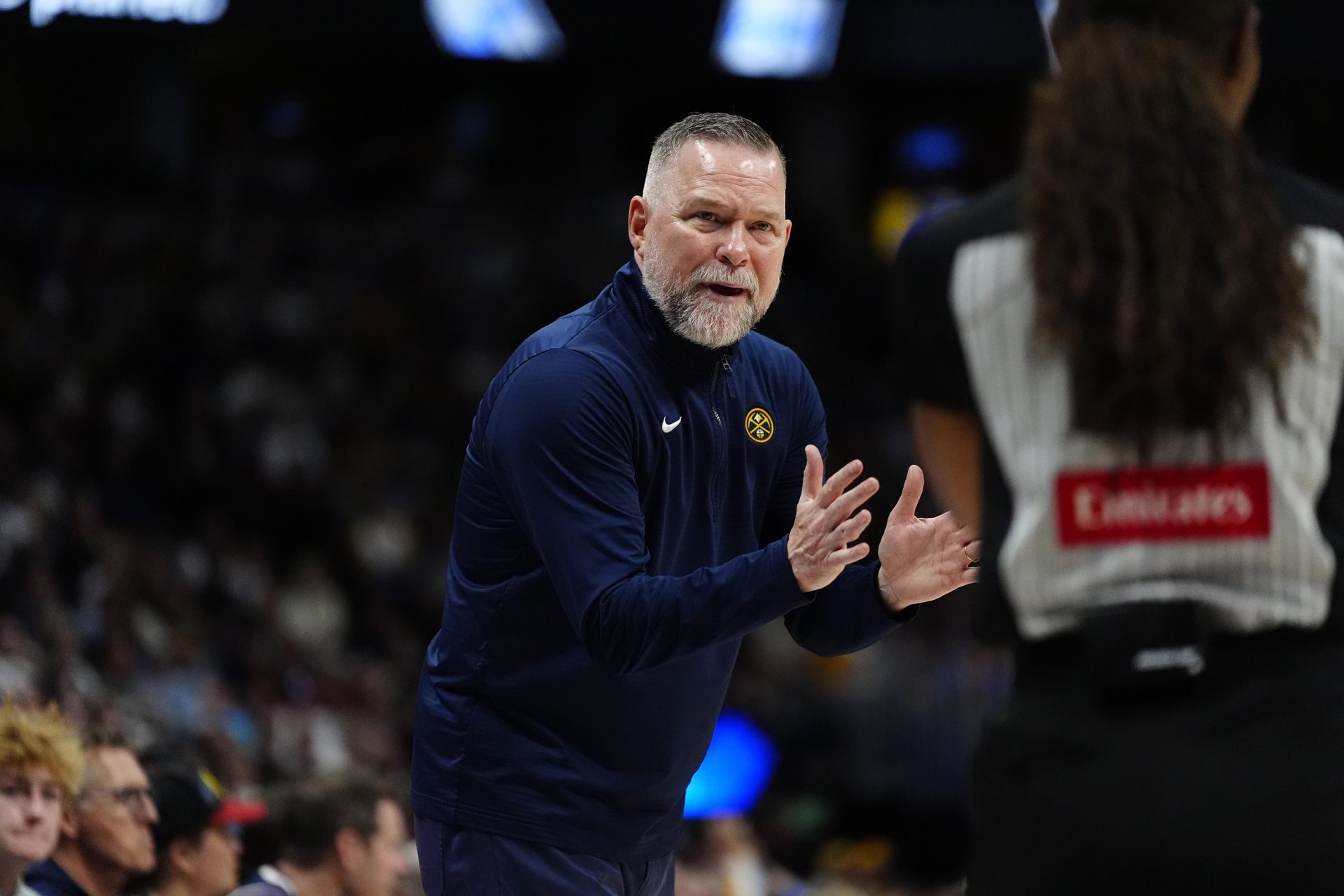 Michael Malone - Denver Nuggets vs. Indiana Pacers - Source: Imagn.