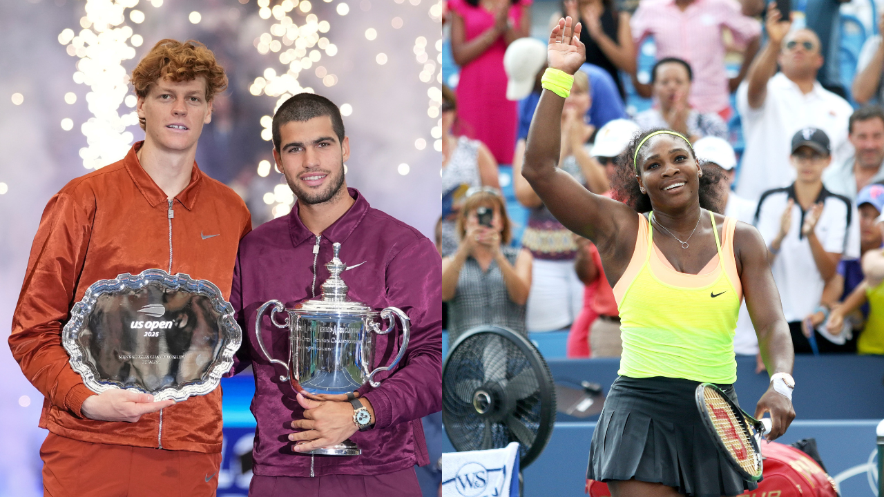 Jannik Sinner, Carlos Alcaraz and Serena Williams. Source: IMAGN