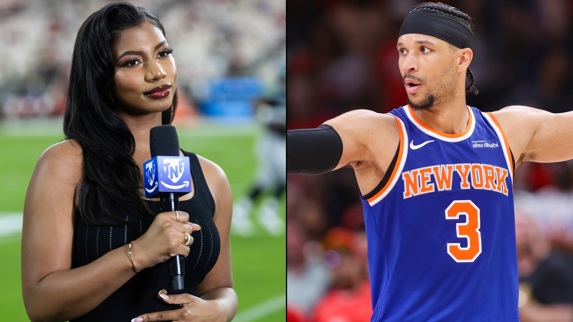 Taylor Rooks and Josh Hart of the New York Knicks - Source: Imagn