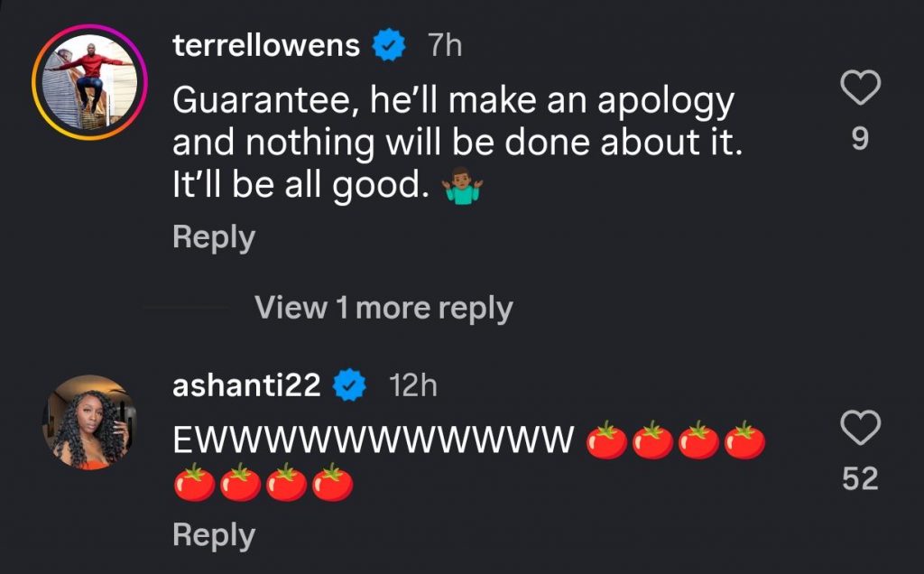 Instagram comments&nbsp;