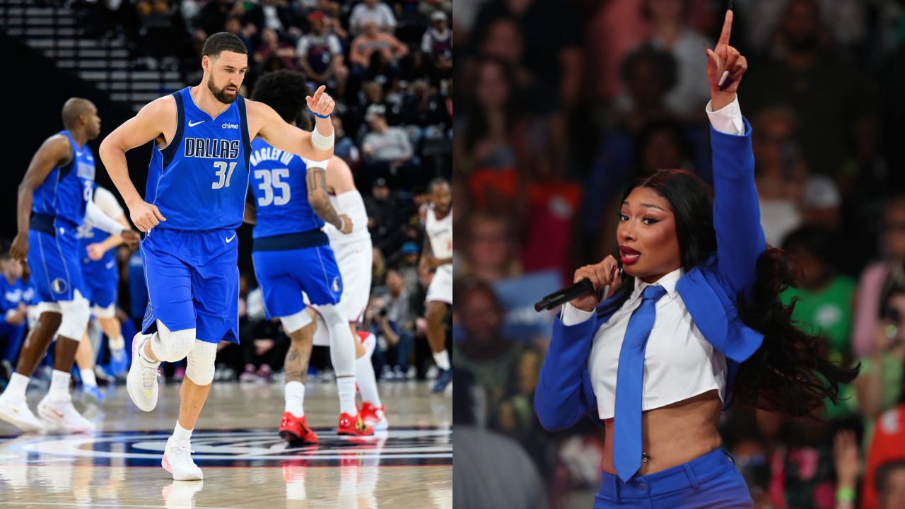 Klay Thompson and Megan Thee Stallion - Source: Imagn Images