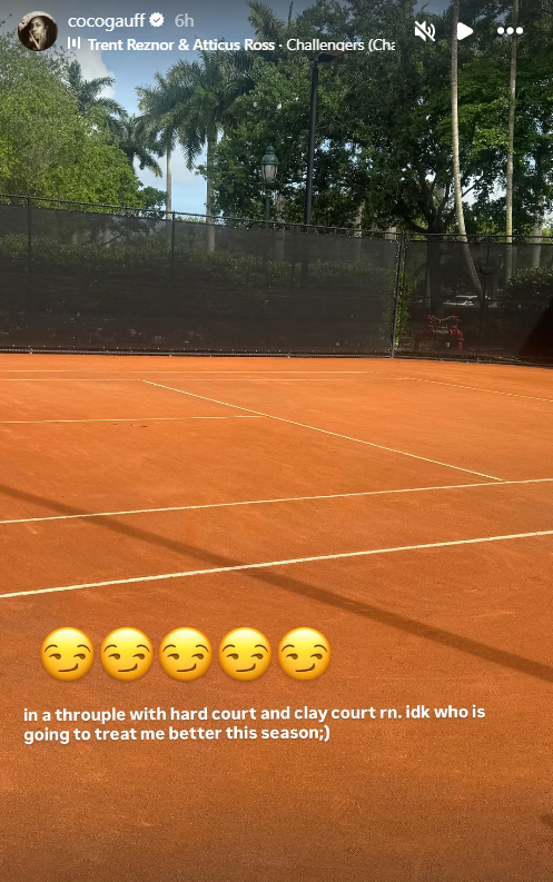 Screenshot from Coco Gauff's Instagram story