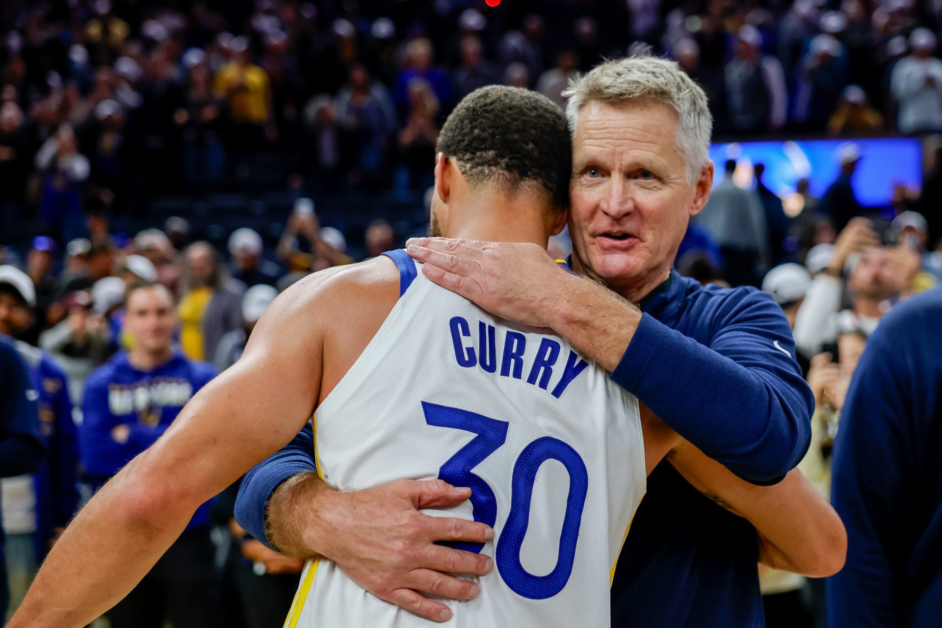 Steph Curry and Steve Kerr - Source: Imagn