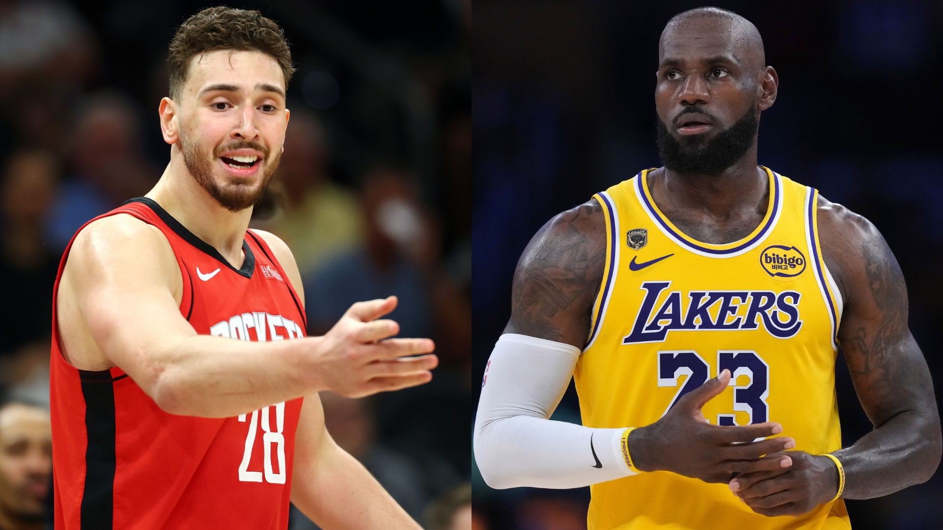 Alperen Sengun and LeBron James - Source: Imagn