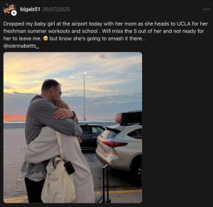 Andy Betts hugging his daughter - Source: Imagn