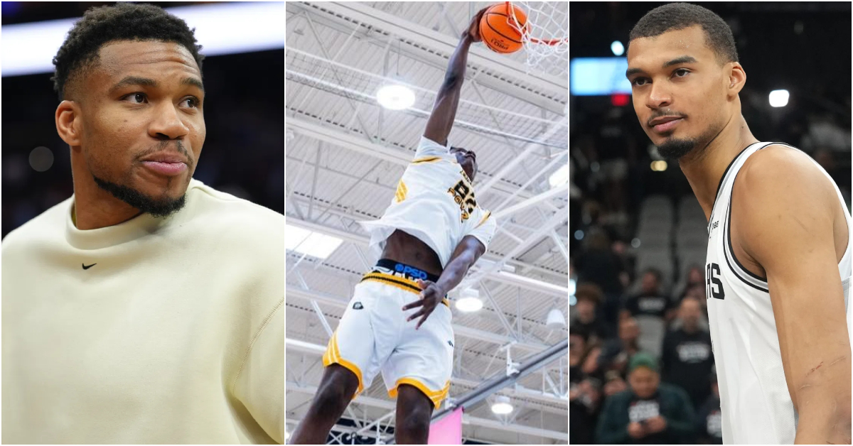 Yann Kamagate, Victor Wembanyama and Giannis Antetokounmpo- Source: IMAGN and Kamagate's IG