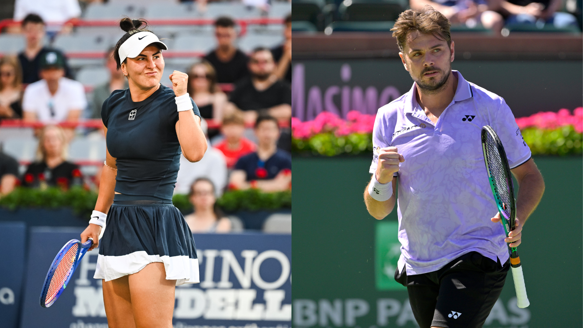 Tennis picks and best bets feat Bianca Andreescu (L), Stan Wawrinka, and more | Source: Imagn