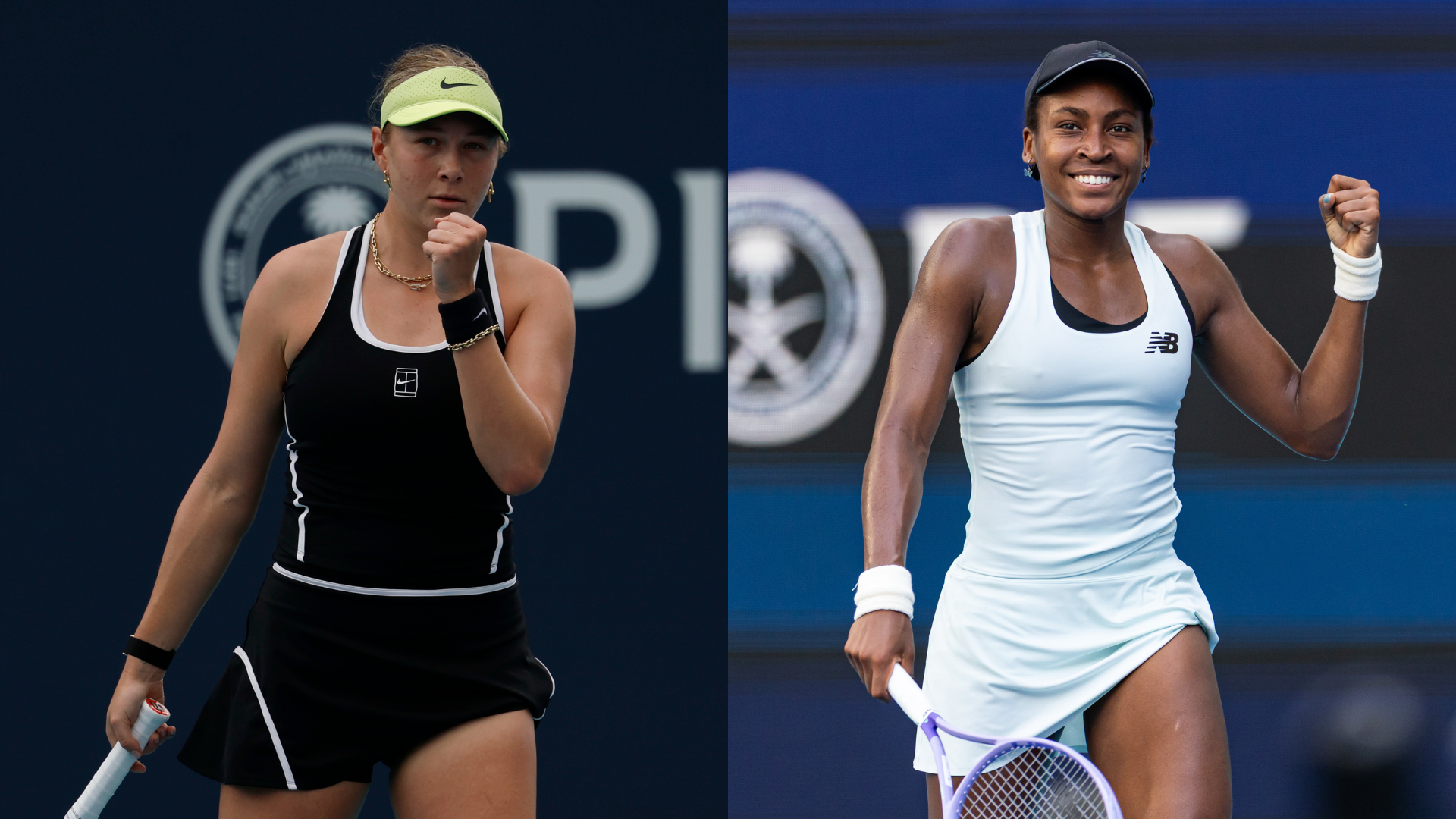 Tennis picks and best bets feat. Amanda Anisimova (L) and Coco Gauff | Source: Imagn