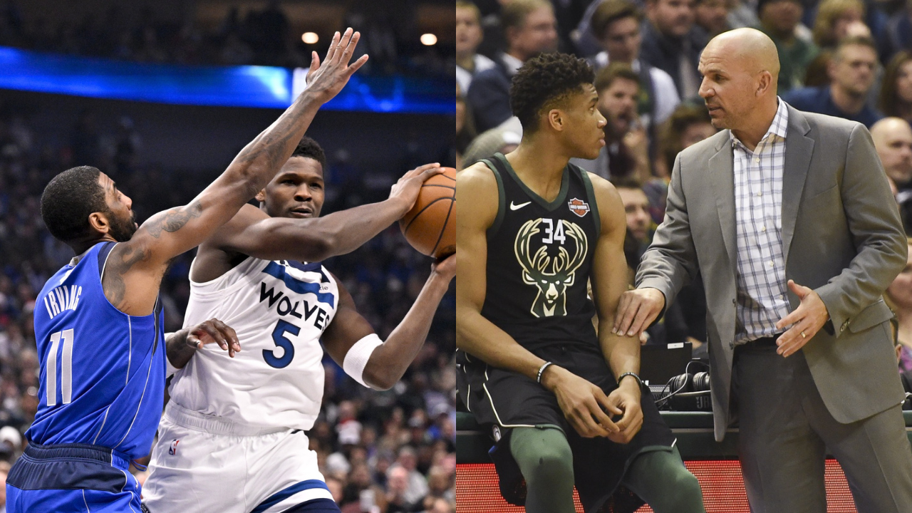 Timberwolves Rumors: Anthony Edwards Recruiting Kyrie Irving, Jason Kidd-Giannis Antetokounmpo Could Join - Source: Imagn Images