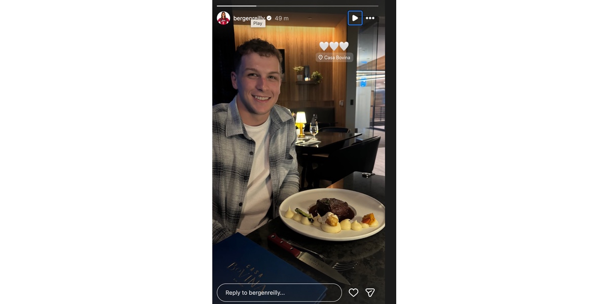 Bergen Reilly's story with her boyfriend (Image via Instagram/ @bergenreilly)