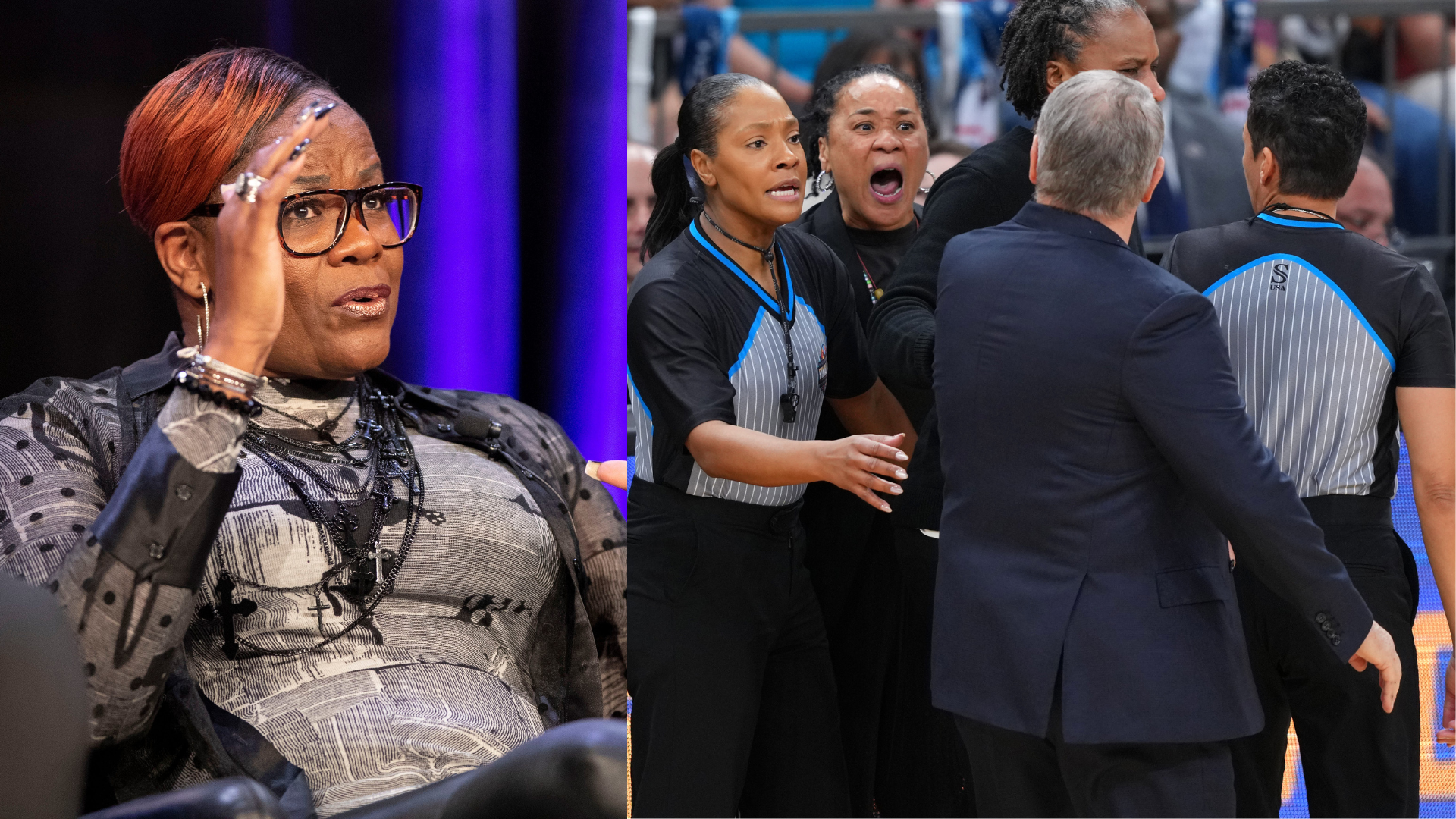 Sheryl Swoopes, Dawn Staley, Geno Auriemma.
Source: Imagn Images