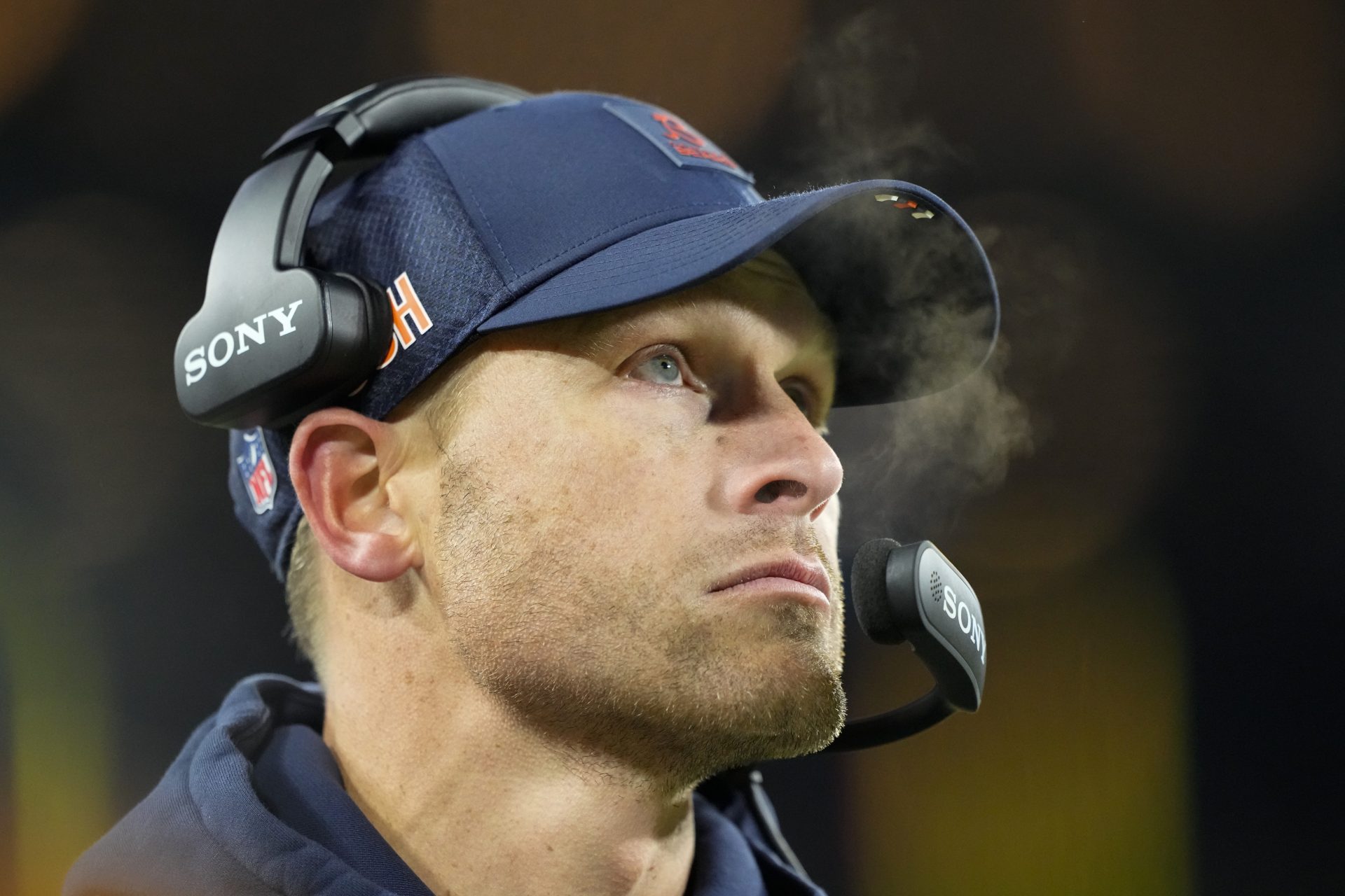Chicago Bears head coach Ben Johnson during the game against the Green Bay Packers at Lambeau Field.
