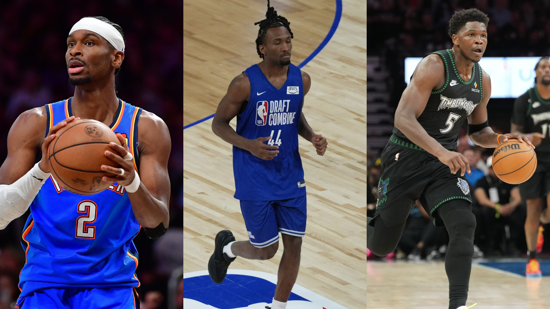 Shai Gilgeous-Alexander, Darryn Peterson, Anthony Edwards - Source: Imagn