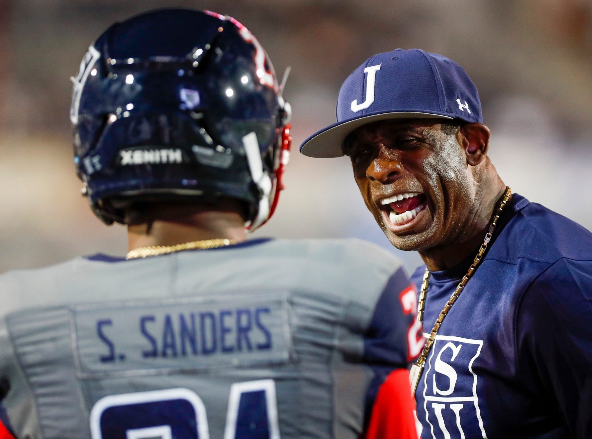 Deion Sanders and Shilo Sanders -  Tennessee State University vs. Jackson State University - Source: Imagn