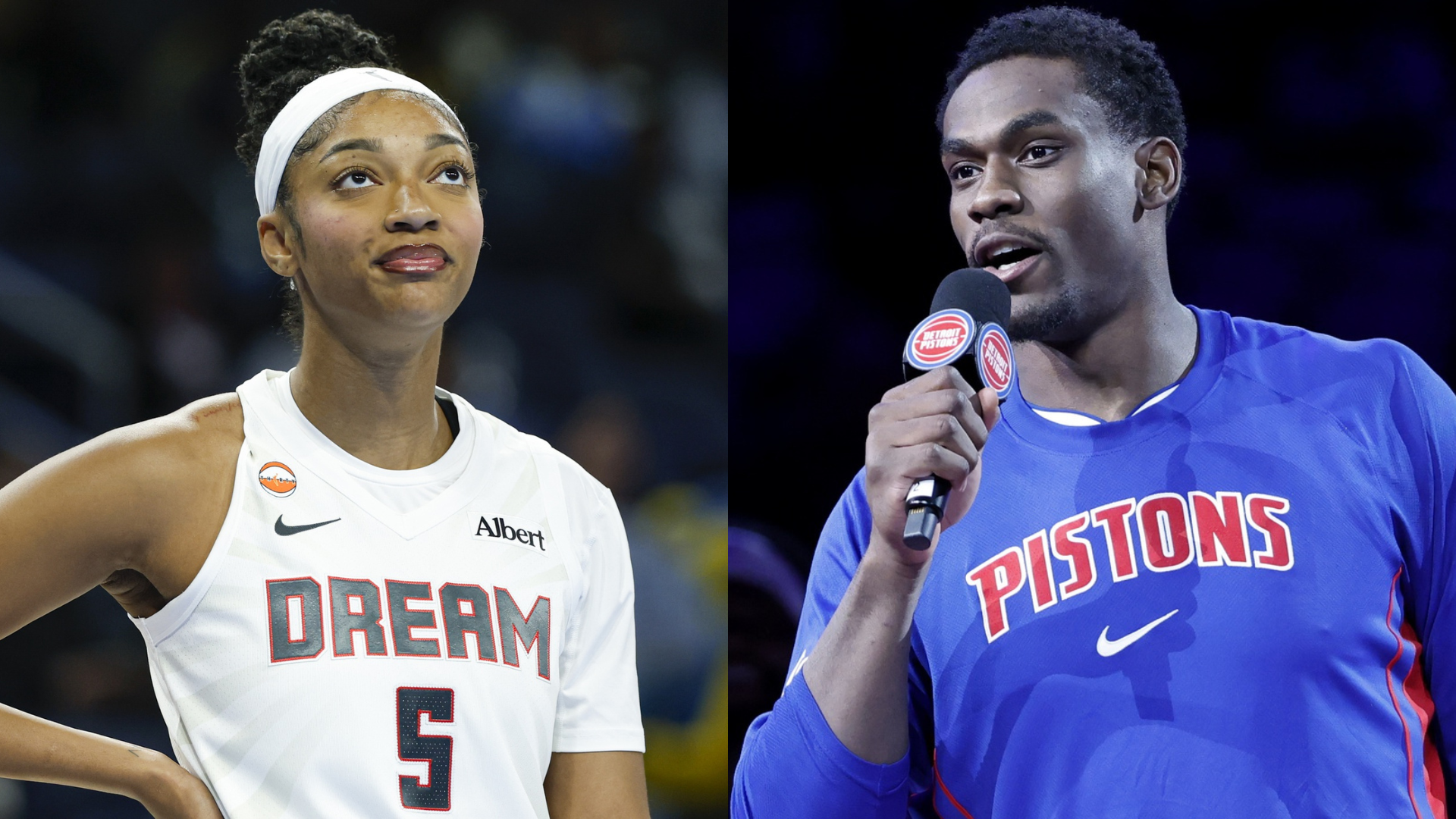 Angel Reese and Jalen Duren - Source: Imagn