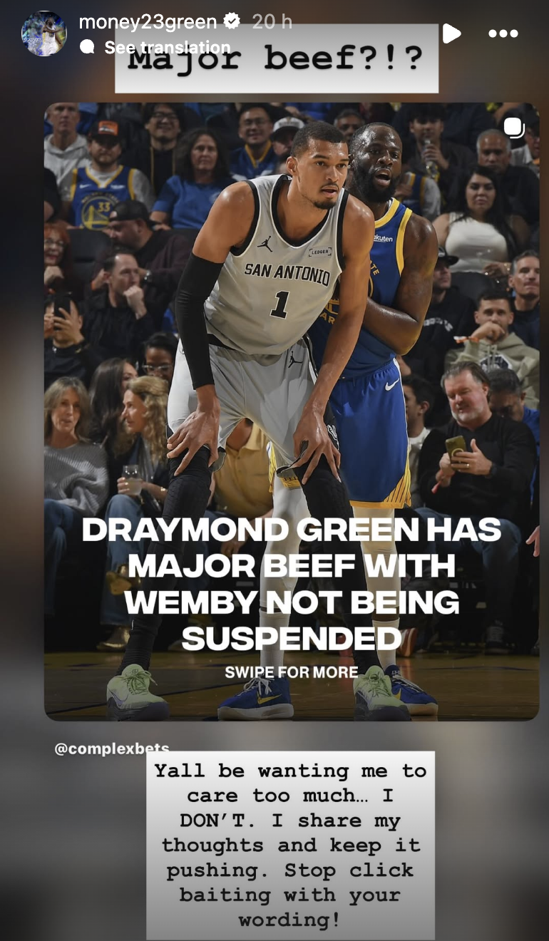 Does Draymond Green Have a "Major Beef" With Victor Wembanyama? Warriors Star Makes Thoughts Absolutely Clear