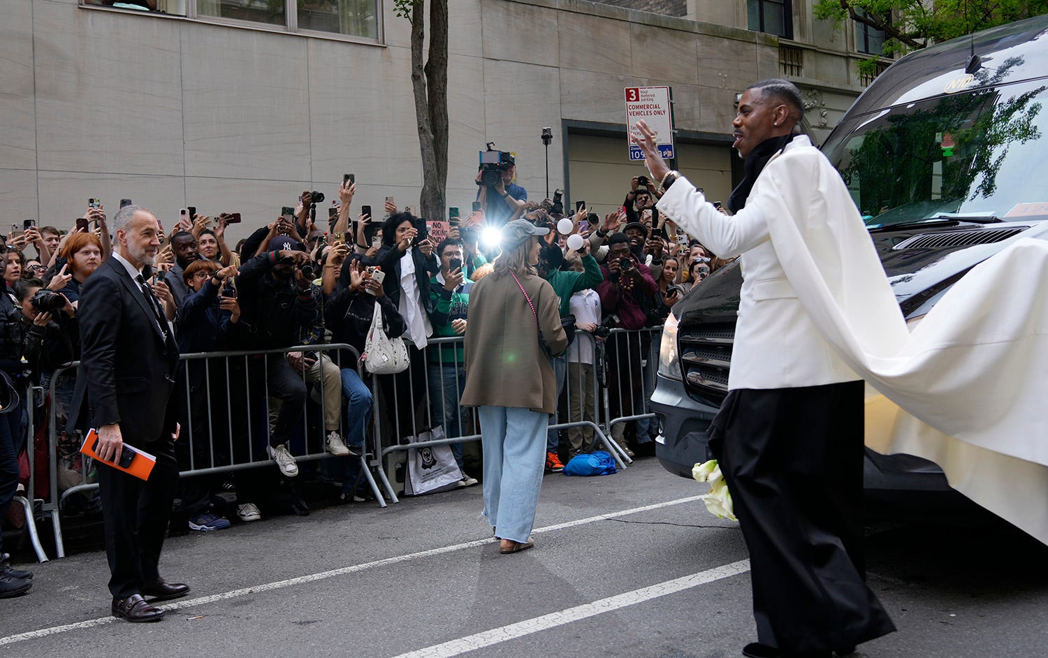 Colman Domingo leaves The Mark Hotel for the Met Gala, the annual fundraising gala held for the benefit of the Metropolitan Museum of Art in New York. This year's theme for the gala was 'The Garden of Time.'