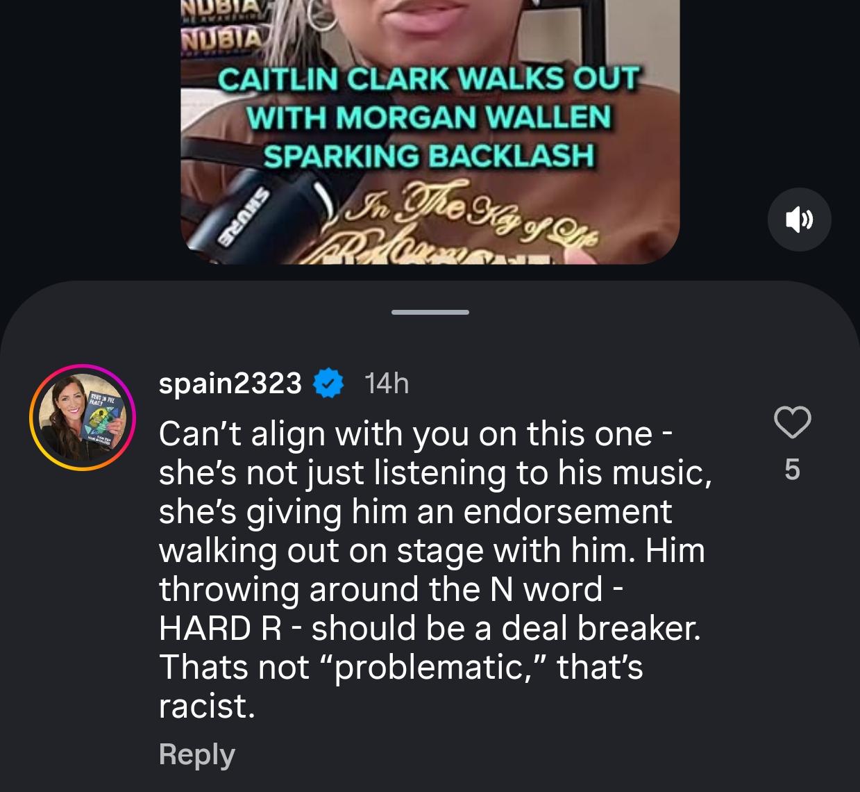 Ex-ESPN Star Sarah Spain Accuses Caitlin Clark of &lsquo;Endorsing Racist&rsquo; Morgan Wallen As Concert Backlash Swirls