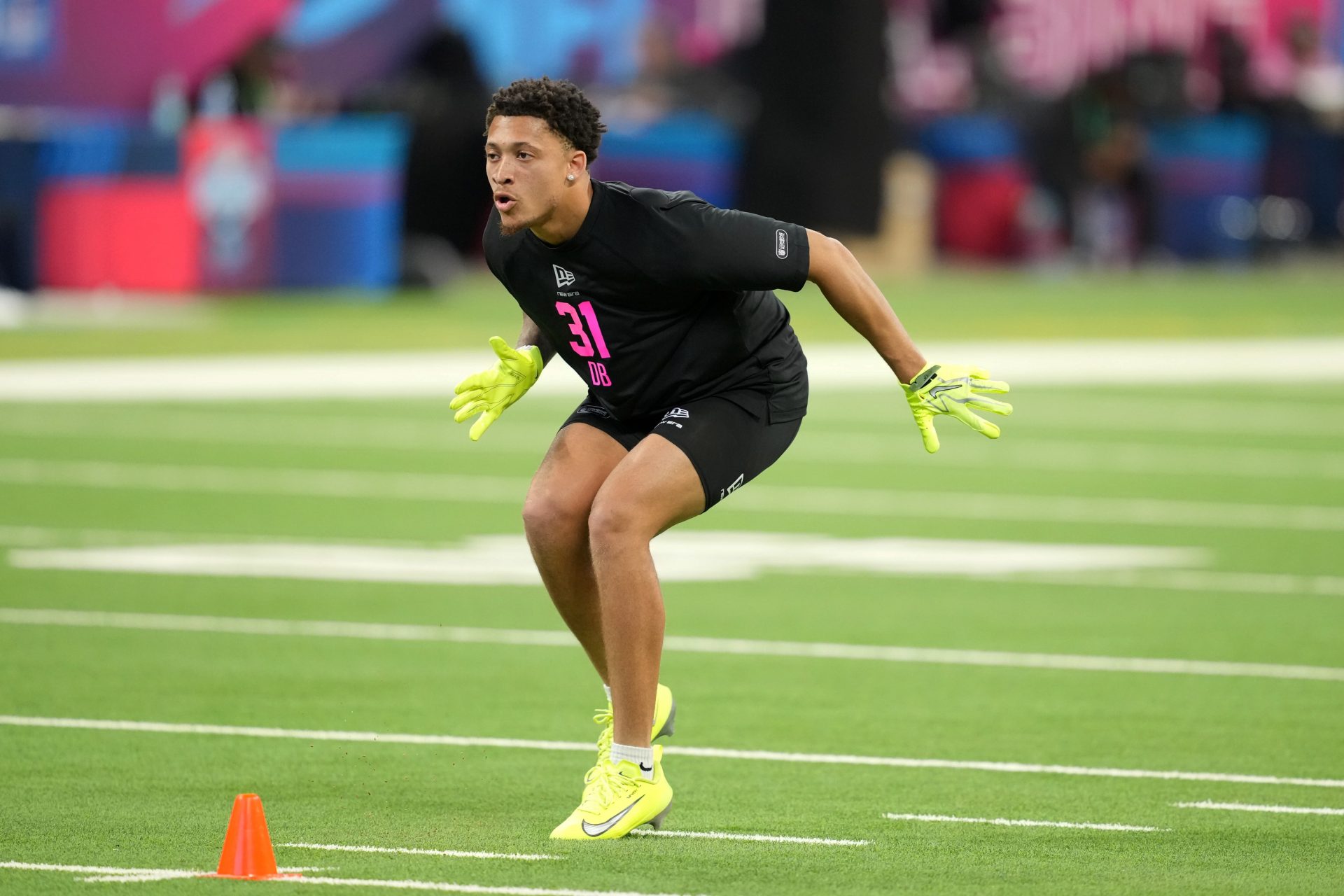 Clemson defensive back Avieon Terrell (DB31) during the NFL Scouting Combine at Lucas Oil Stadium.