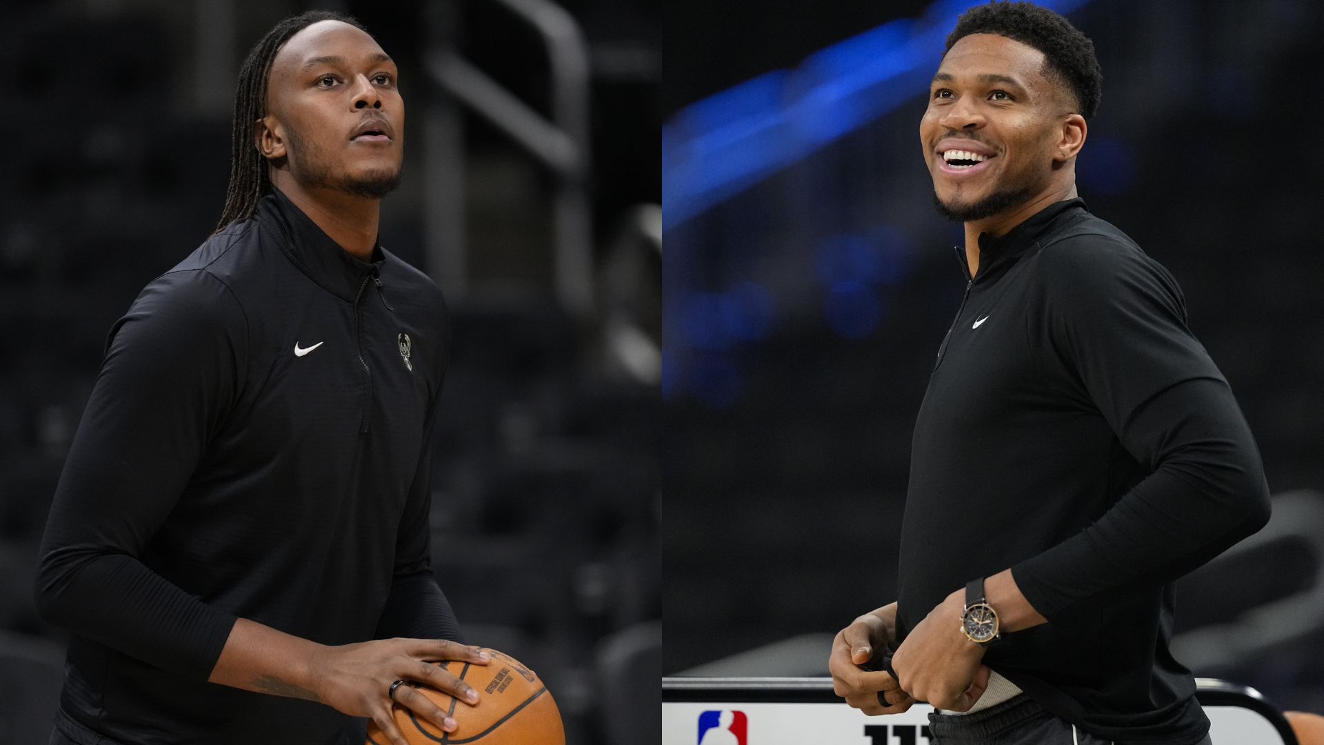 Myles Turner and Giannis Antetokounmpo - Source: Imagn