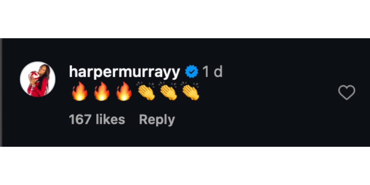Murray's comment on Becker's post (Image via Instagram/ @paigebueckers)