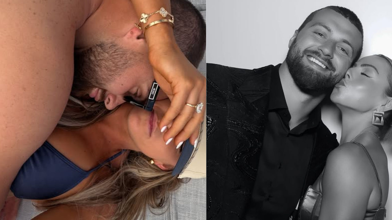Jake Ferguson's fiancée Haley Cavinder poses in sky-blue bikini while sharing routine ahead of wedding shenanigans - Source: Image via Instagram/@haleycavinder