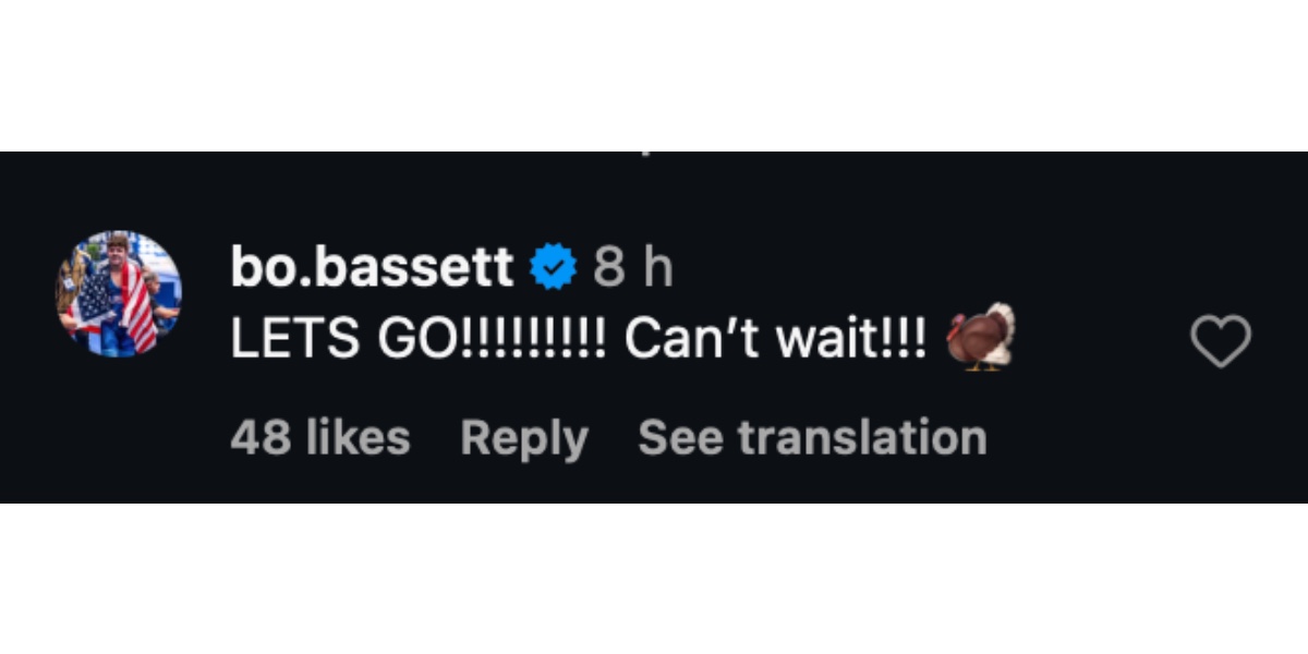 Bo Bassett's comment on Green's role (Image via Instagram/ @hokieswrestling)