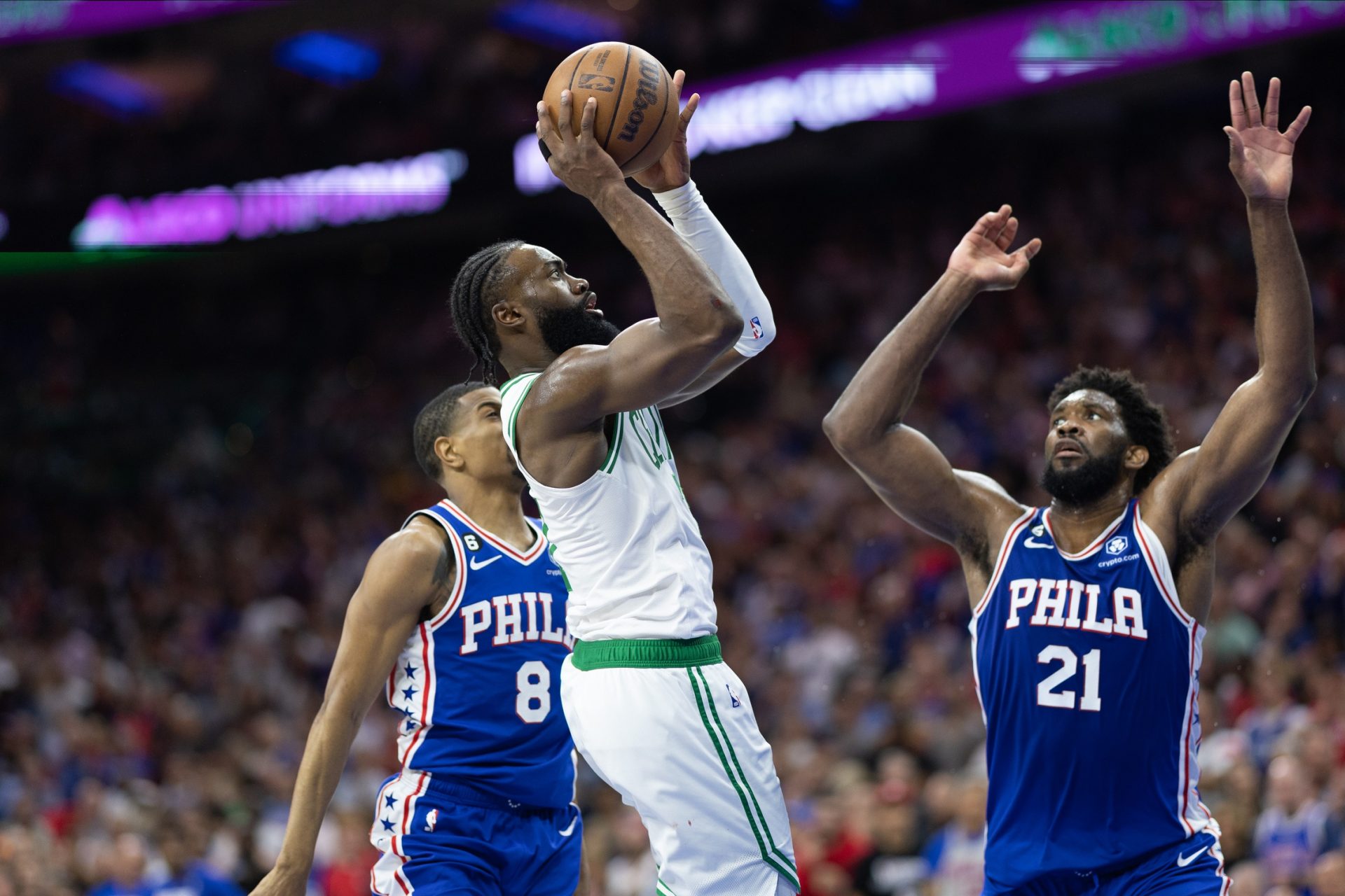 Boston Celtics vs. Philadelphia 76ers - 2022-23 NBA playoffs - Source: Imagn Images