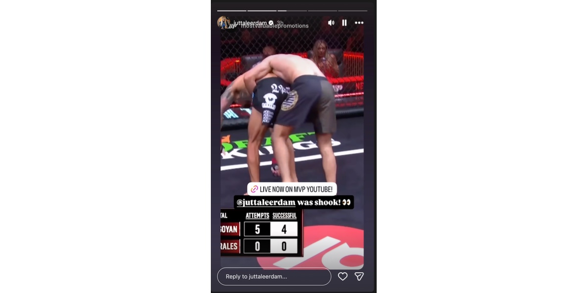 Leerdam's reaction to the fight - (Image via Instagram/ @juttaleerdam)