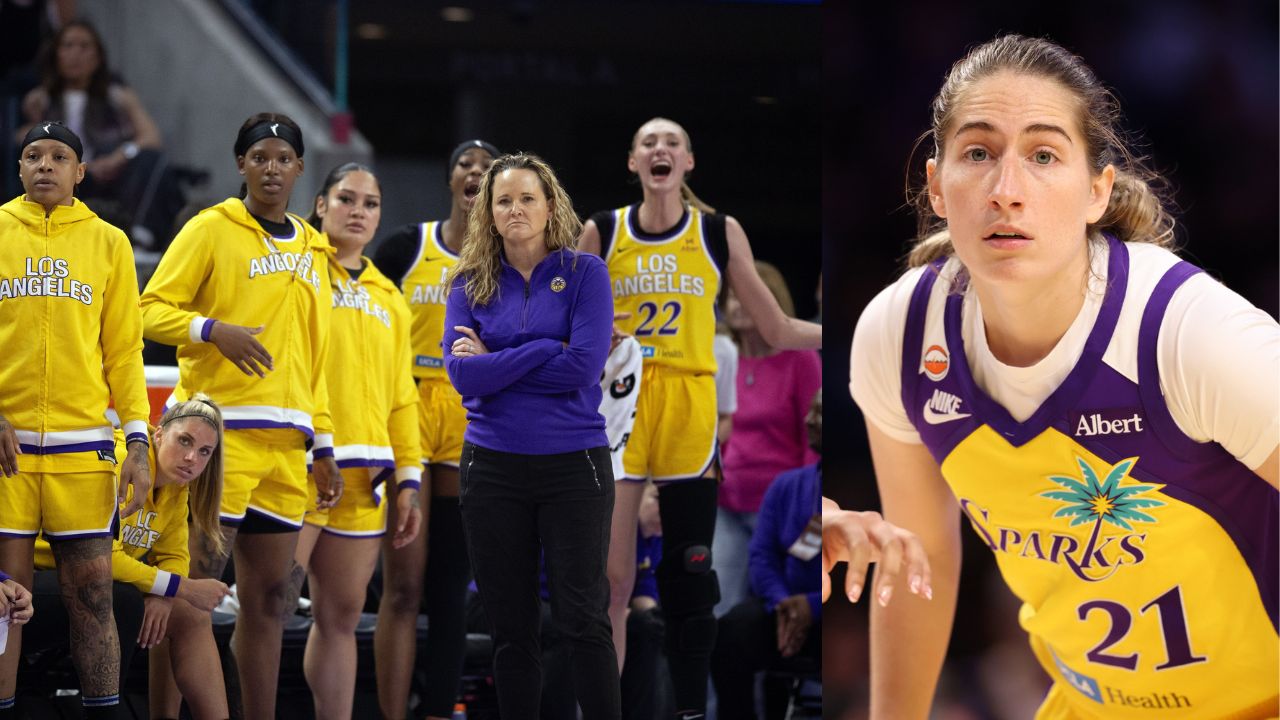 LA Sparks team and Kate Martin - Source: Imagn Images