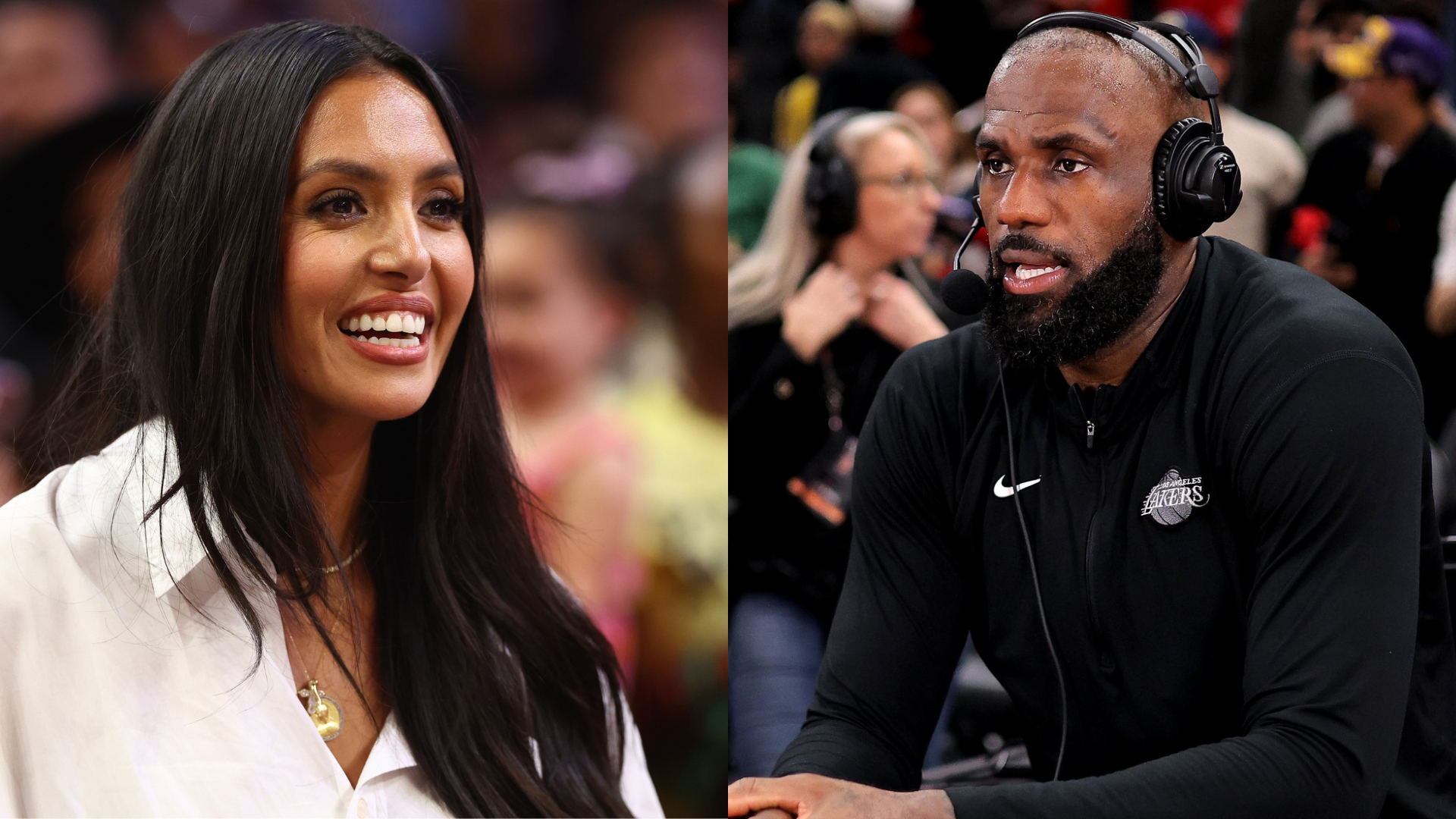 Vanessa Bryant and LeBron James - Source: Imagn