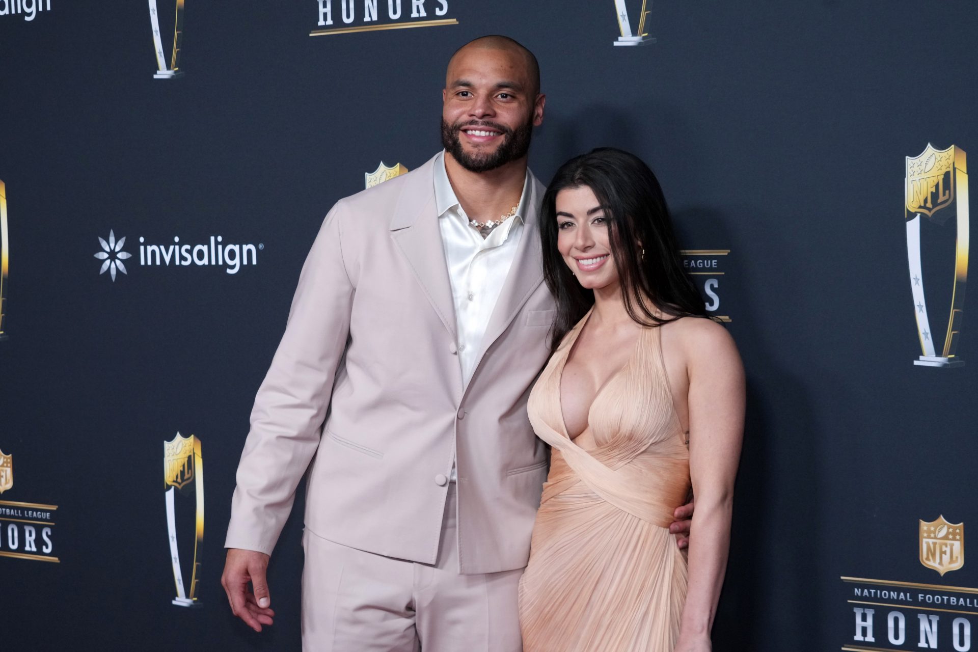 Dak Prescott and Sarah Jane Ramos - NFL Honors Red Carpet - Source: Imagn
