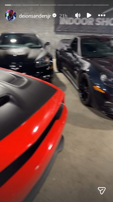 Deion Sanders Jr. visiting a local luxury car showroomSource: IG/ deionsandersjr