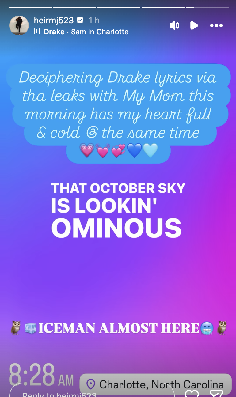 Michael Jordan&rsquo;s Son Deciphers Drake&rsquo;s LeBron James Diss With His Mom Juanita Vanoy, Saying His Heart Feels &lsquo;Full and Cold&rsquo;