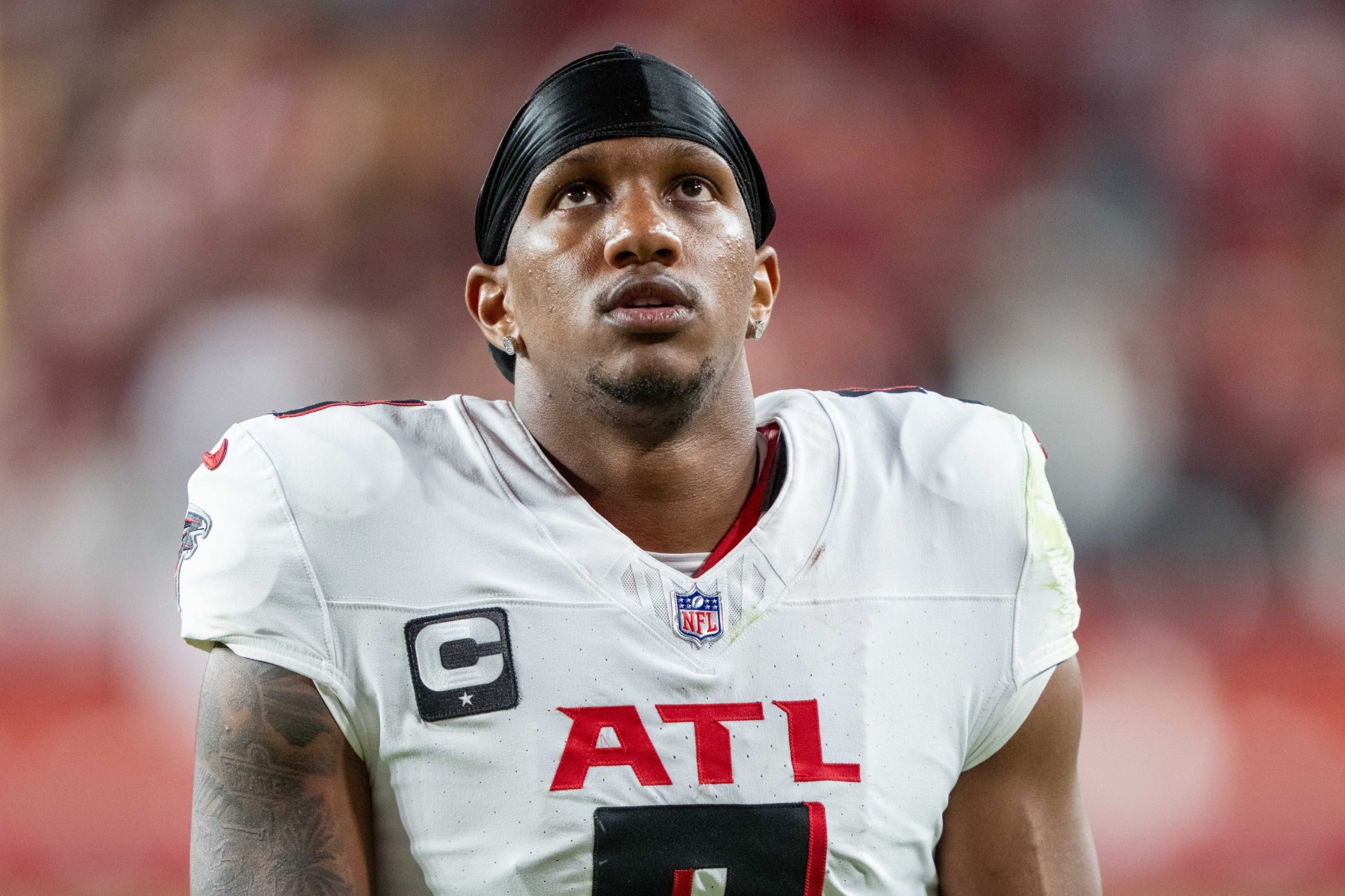 Atlanta Falcons quarterback Michael Penix Jr. (9) after the game against the San Francisco 49ers at Levi's Stadium.