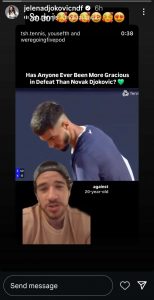 Jelena Djokovic via Instagram Stories