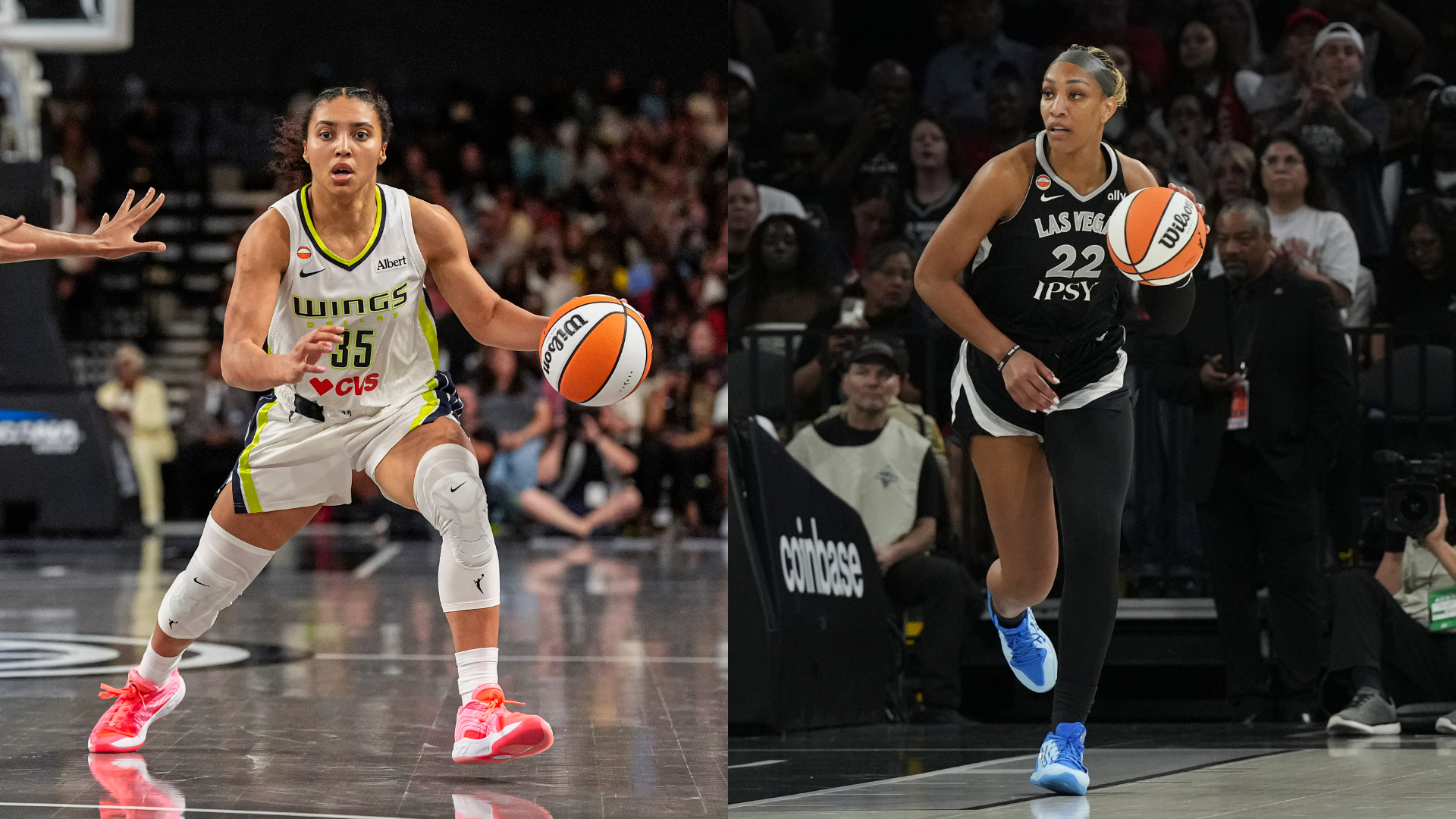 Azzi Fudd, A'ja Wilson - Source: Imagn