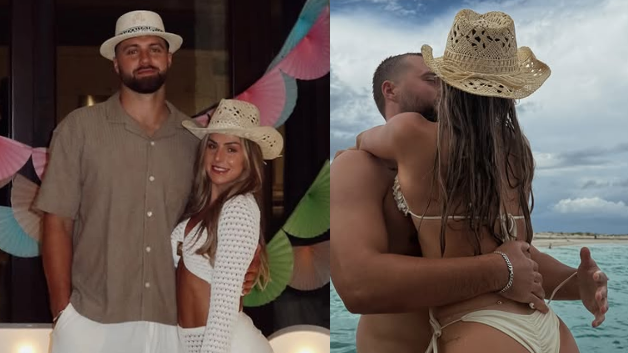 PIC: Jake Ferguson's Fiancée Haley Cavinder Slips Into Teal-Green Bikini for Cycle Ride During British Virgin Islands Getaway - Source: Image Via Instagram/@haleycavinder