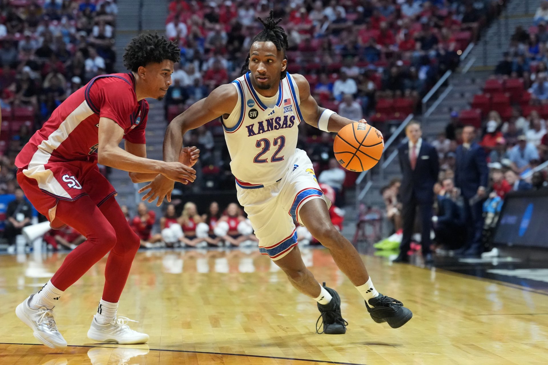 Darryn Peterson - Kansas Jayhawks vs St. John's Red Storm - Source: Imagn
