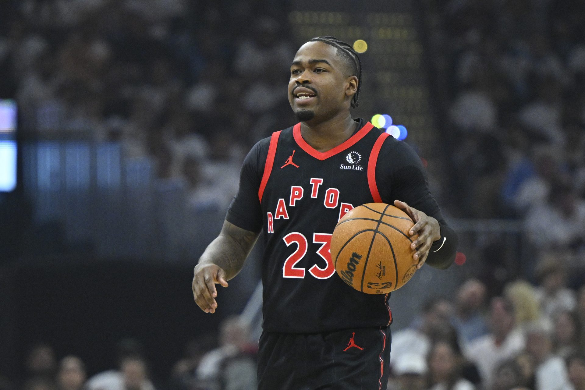 Jamal Shead - Toronto Raptors  vs Cleveland Cavaliers - Source: IMAGN