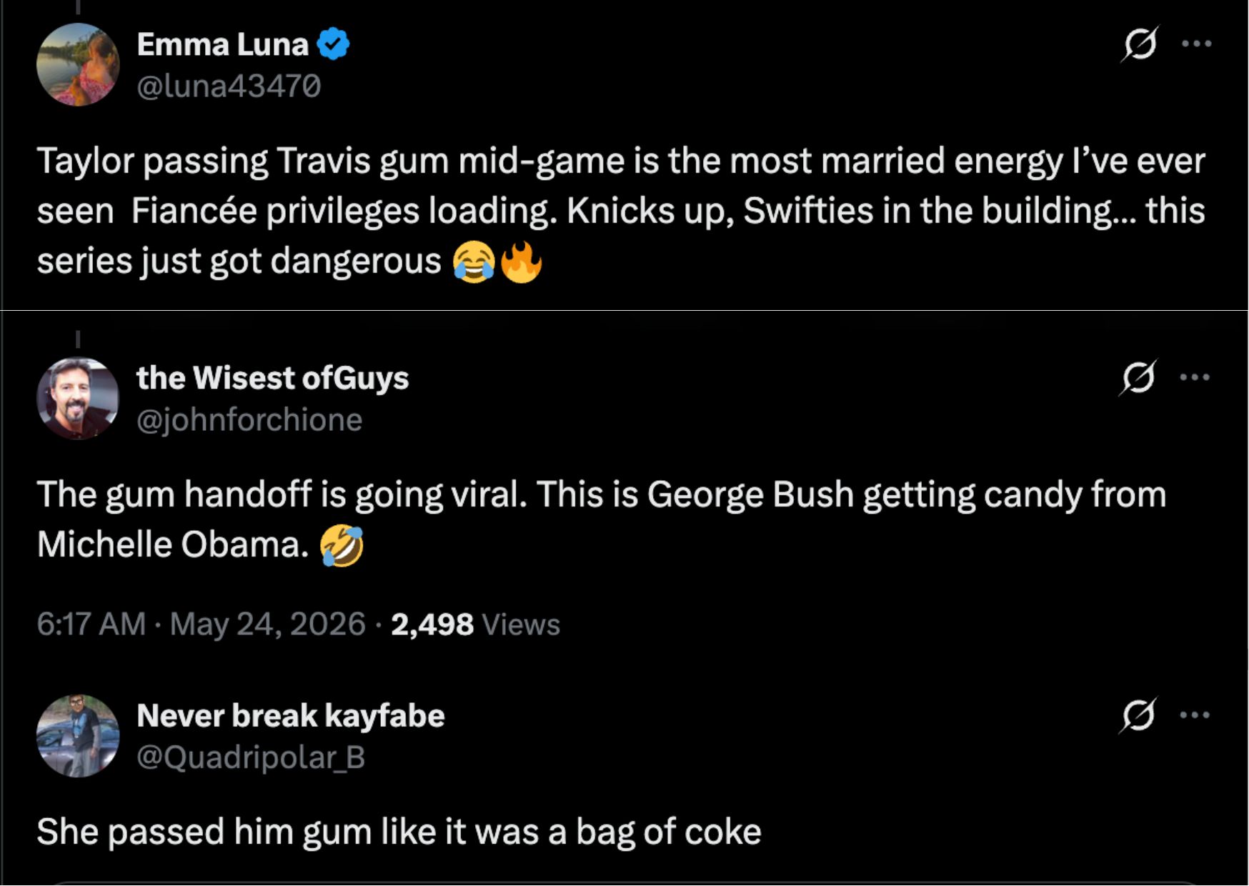 "She gotta smell like moth balls", "His breath stinks" - NBA Fans Lose It As Taylor Swift Caught Passing Gum to Travis Kelce Before Courtside PDA Kiss