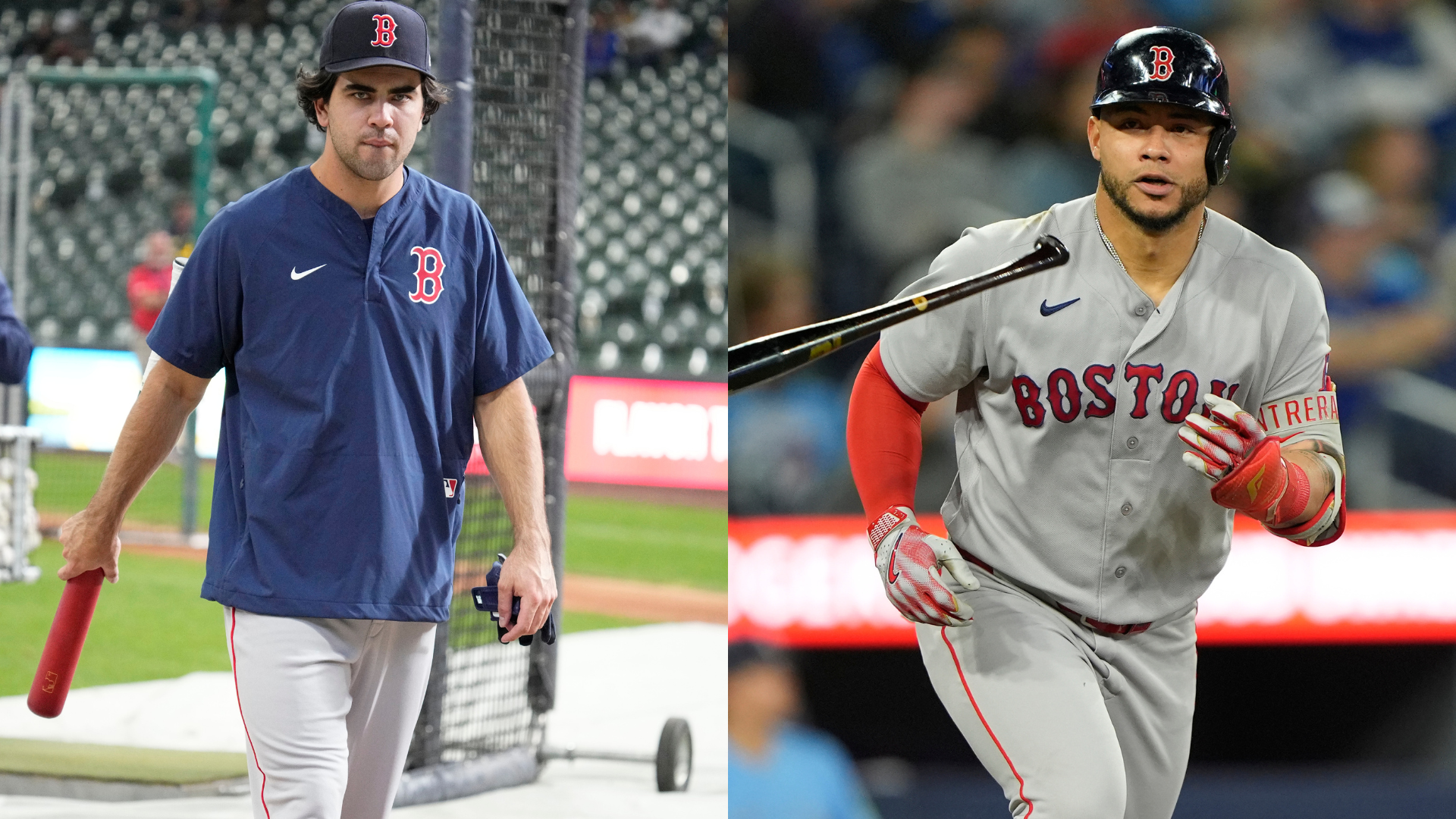 Marcelo Mayer (L) and Willson Contreras - Boston Red Sox | Source: Imagn