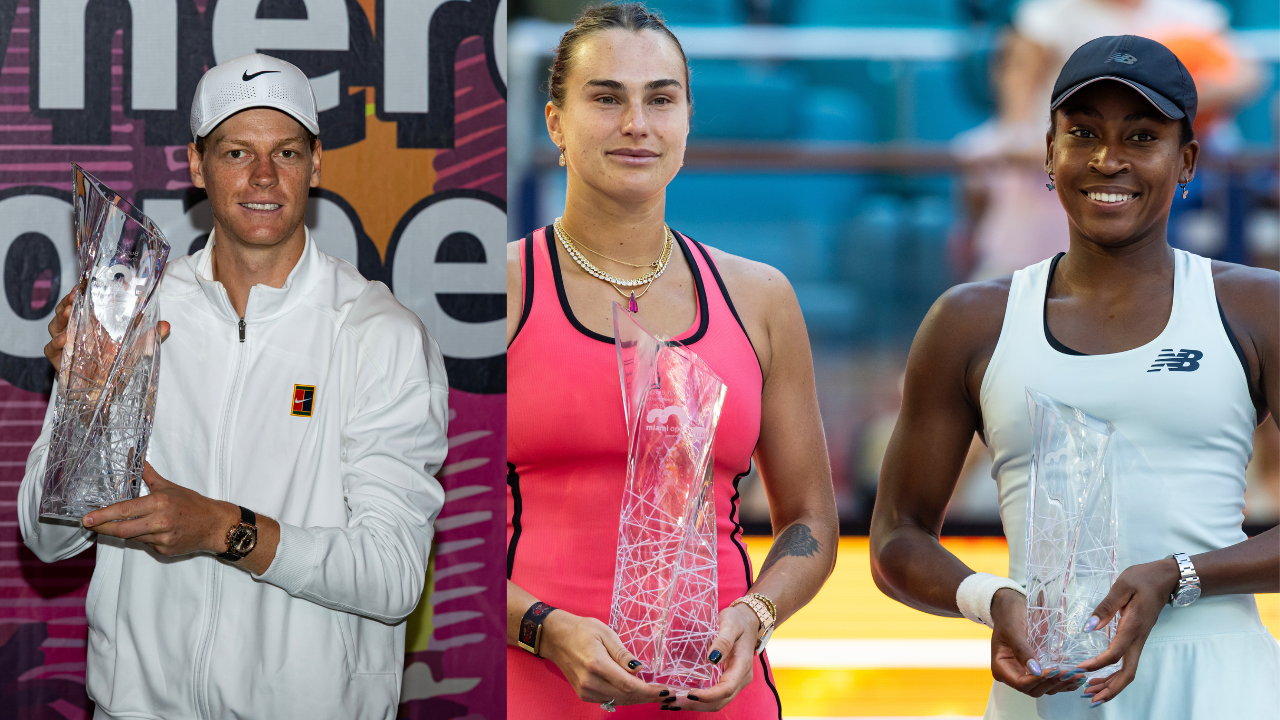 Jannik Sinner, Aryna Sabalenka and Coco Gauff. Source: IMAGN