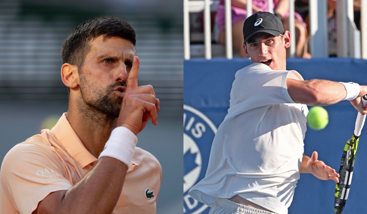 Novak Djokovic and Valentin Royer - Source: Imagn images