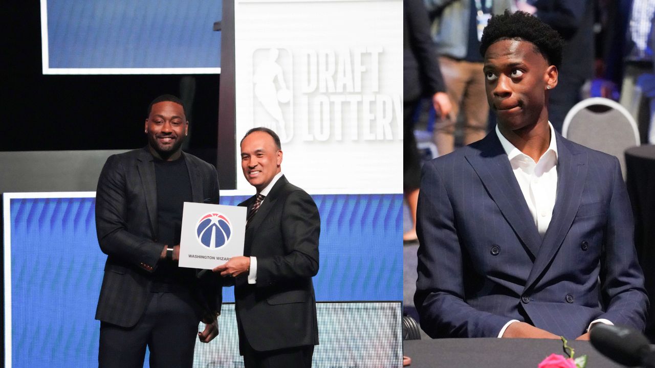 Wizards winning the lottery and AJ Dybantsa - Source: Imagn Images