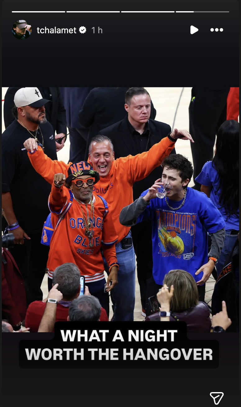 Fans Found Sneaky Kylie Jenner Courtside Gesture for Timoth&eacute;e Chalamet Totally Relatable
