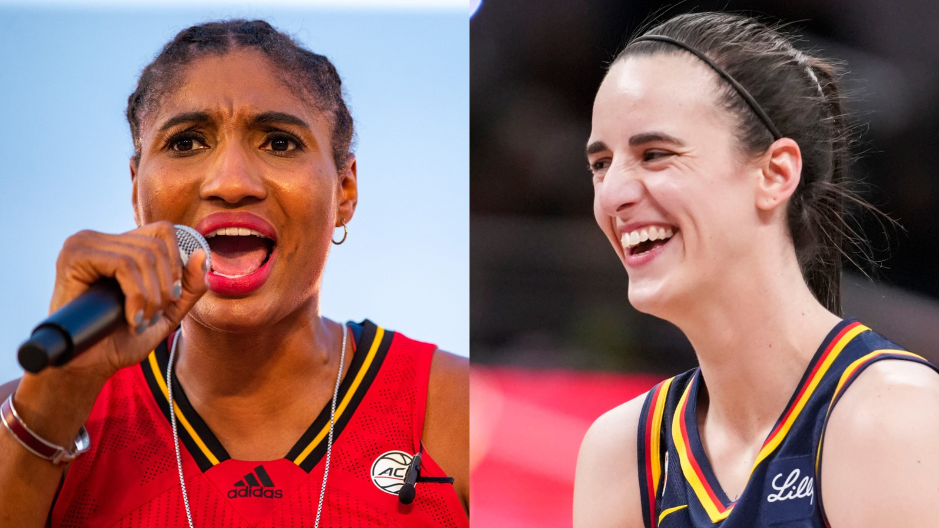 Caitlin Clark and Angel McCoughtry - Source: Imagn