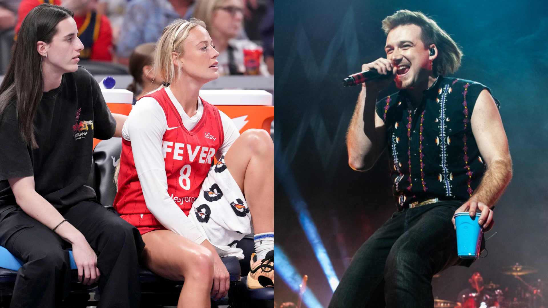Caitlin Clark, Sophie Cunningham and Morgan Wallen - Source: Imagn